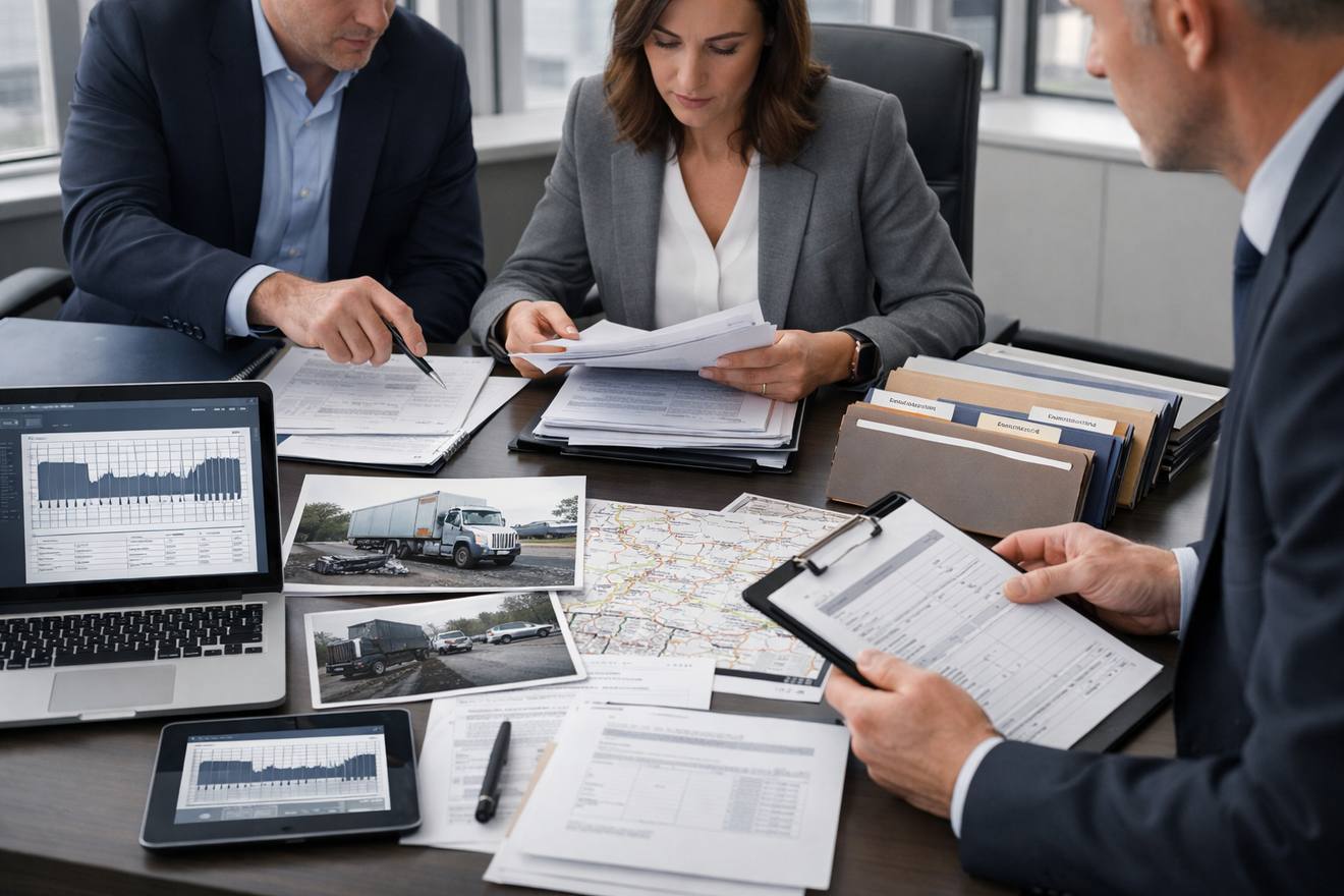 Truck accident case review with evidence and legal notes