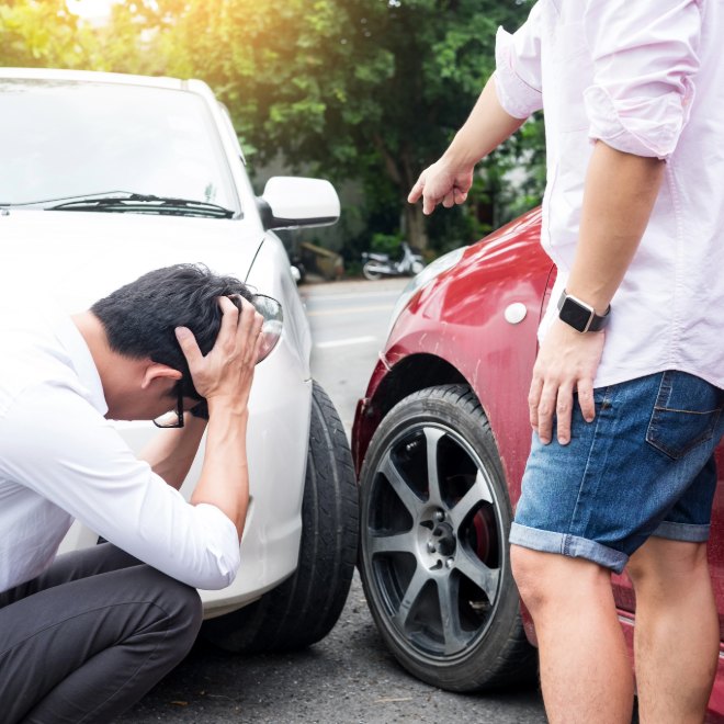Driver with head pain after a rear-end collision