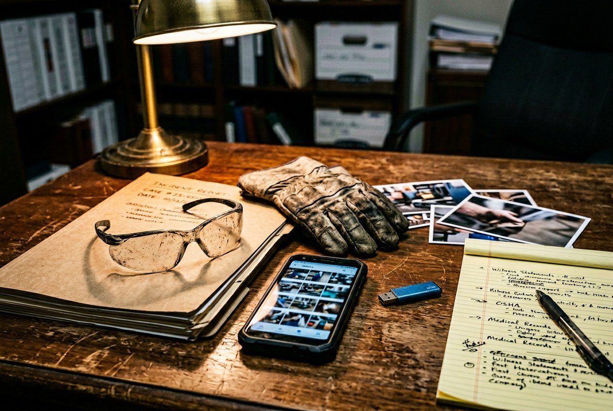 Workplace injury evidence and records