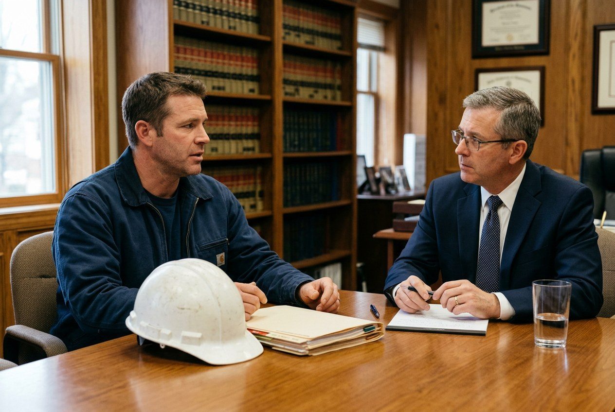 Workplace injury claim involving serious physical harm