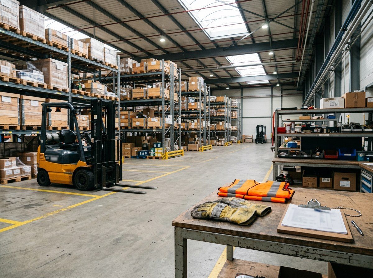Warehouse and industrial workplace setting